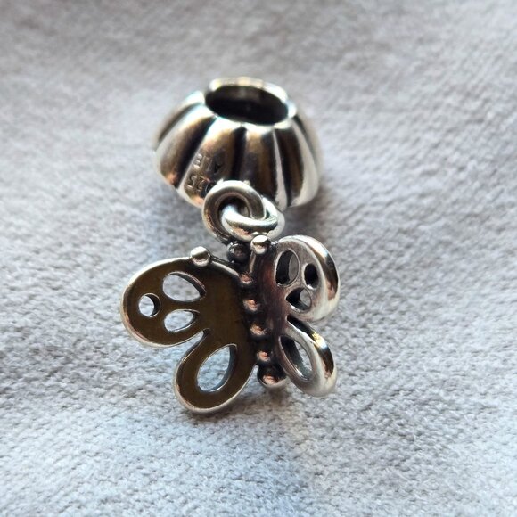 Forever Friends Butterfly Pandora Charm in Sterling Silver - Picture 1 of 5
